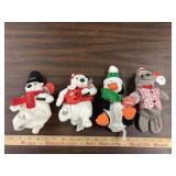 4 Coca-Cola bean bag toys
