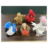 5 Ty beanie babies birds