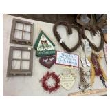 Wooden decor with basket