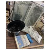 4 organizers, metal container , clothes bags, not