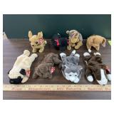 8 ty beanie baby dogs