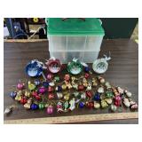 Vintage Christmas bulbs with tote
