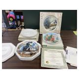 Franklin mint plate, currier & Ives plate, Avon