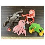 4 Ty beanie babies creepy creatures