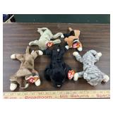 5 Ty beanie babies cats