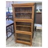 Glass door bookcase 9" x 24" x 53" h