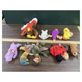 8 Ty beanie babies animals