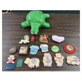 Refrigerator magnets and homemade turtle