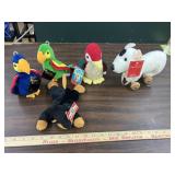 2 beanie boppers, scrubby buddies Pete, bean pals