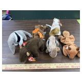 6 Ty beanie babies woodland creatures
