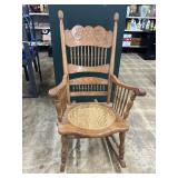 vintage wood rocking chair
