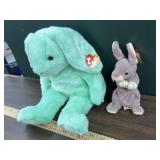 2 Ty beanie babies rabbits