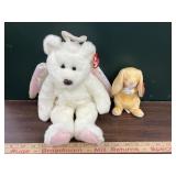 2 Ty beanie babies bear & rabbit
