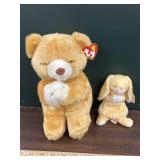 2 Ty beanie babies bear & rabbit