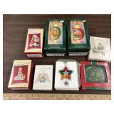 6-Gold CHilds and 2 other ornaments