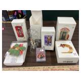 5 ornaments, mini doll & angel bell