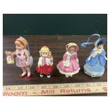 3 Madame Alexander Doll Ornaments, "Little Women