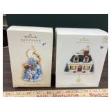 Sleeping VIllage & Up on the Housetop Ornaments