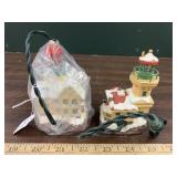 2 light house light up ornaments, untested