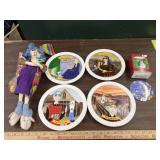 Maxine Items including 4-71/2" plates, ornament,