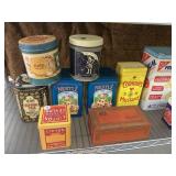 Vintage looking collectors tins