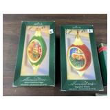 7 ornaments including some family ones