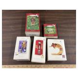 5 ornaments including Time for Joy