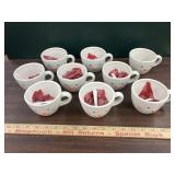 9 snowman faced cups