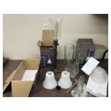 vases, lamp shades and parts,