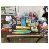 Aluminum foil, party cups, napkins, dusters,