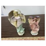 2 angel figurines