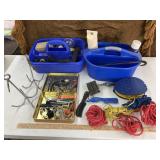 2 carriers with horse accessories