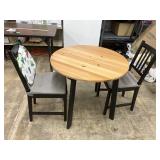 Table and 2 chairs, table 34" diameter