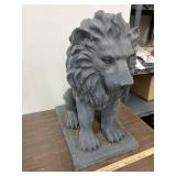 Lion statue plastic/fiberglass possibly 23" tall