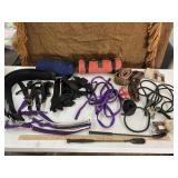 Horse whips, straps and more