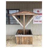 Wood wishing well, 40" x 40" x 76" tall