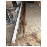 3 pcs handrail,5 decking boards, 2x6, misc
