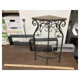 Wall Knick knack shelf & metal corner stand 24"