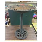 Heavy cast metal birdbath 20" x 29" tall