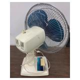 Oscillating table fan