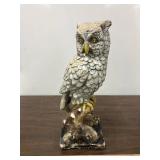 Concrete owl statue 14" tall