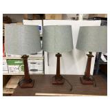 3 matching lamps
