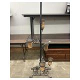 Adjustable iron floor lamp 6 ft tall, for votive