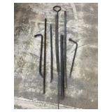 Wrecking bars, poker, metal