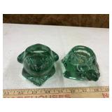 glass frog & turtle votive holders
