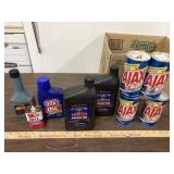 2qt oil, Ajax cleanser, STP oil treatment, power