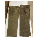 2 pair military pants, slight mildew needs