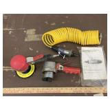 2 air sanders, kobalt rotary tool with hose