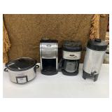 Crockpot, 3 coffee makers, need cleaning