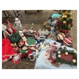 Christmas decorations, tree skirts, stuffed